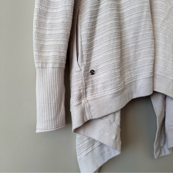 Lululemon-Open Cotton/Silk Waterfall Cardigan (Size:4) - Picture 10 of 11